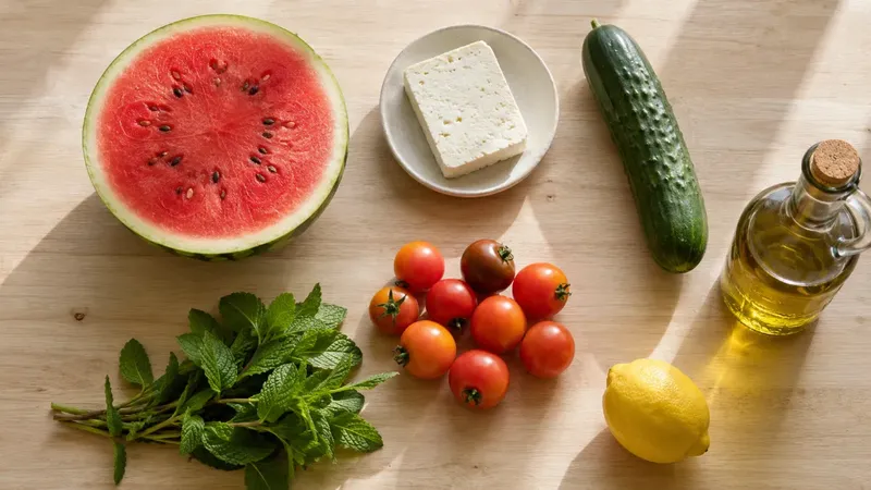 Wassermelonen-Halloumi-Salat – ein Stück Zypern für zu Hause