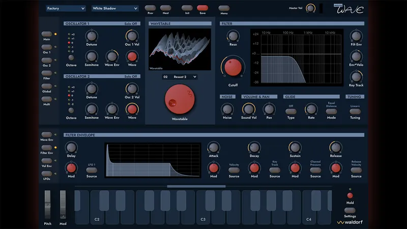 Waldorf Microwave-1 Synthesizer für iPadOS