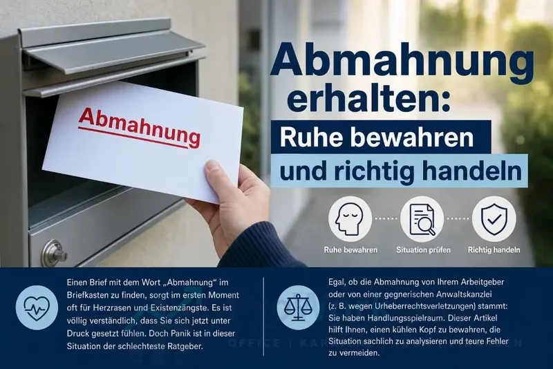 Abmahnung erhalten: Ruhe bewahren und richtig handeln
