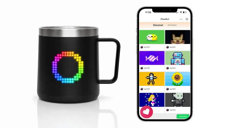 Diese Kaffeetasse spielt Musik, zeigt Nachrichten und bietet Minigames