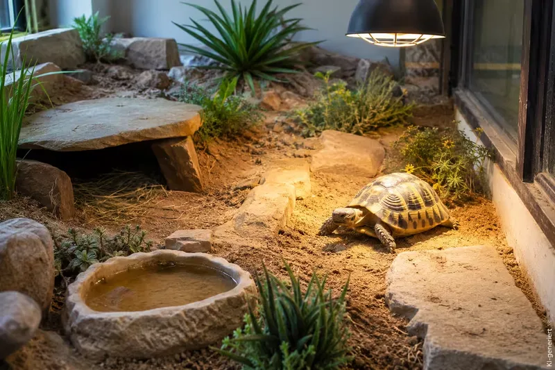 So richtest du ein Gehege für Ägyptische Landschildkröten ein