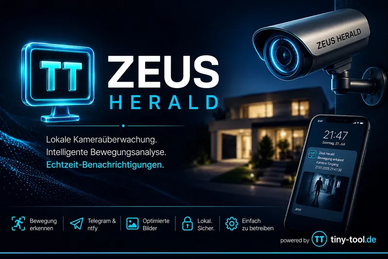 Zeus Herald: Zuverlässige Kamera-Benachrichtigungen mit Telegram und ntfy