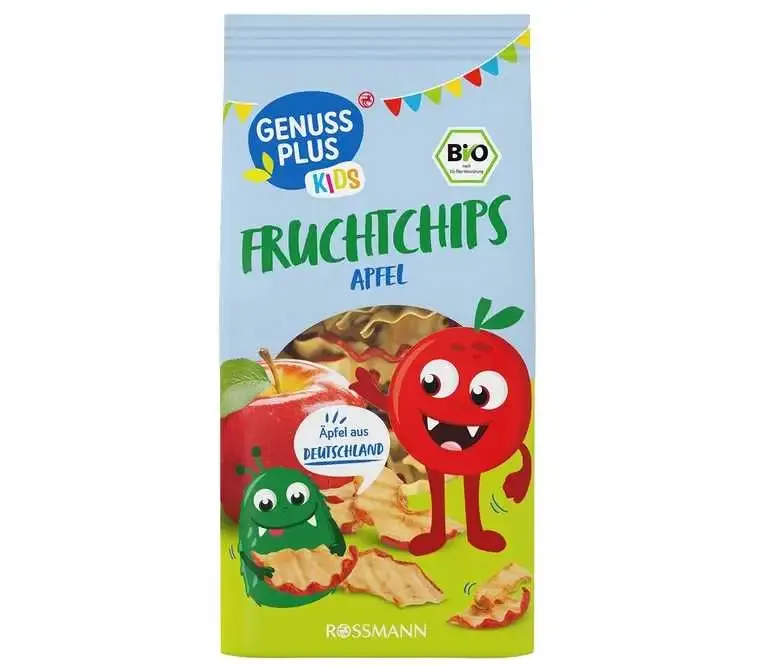 Rückruf bei ROSSMANN: Salmonellen in GENUSSPLUS KIDS Fruchtchips Apfel