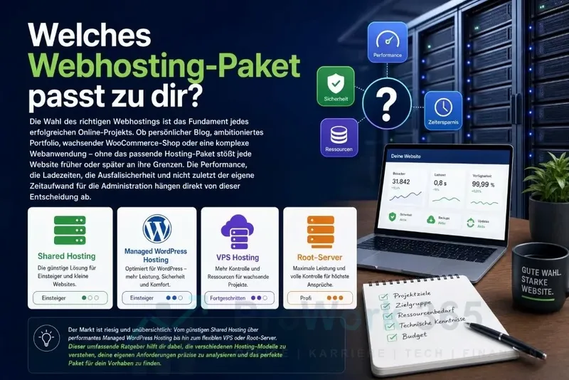 Welches Webhosting-Paket passt zu dir?