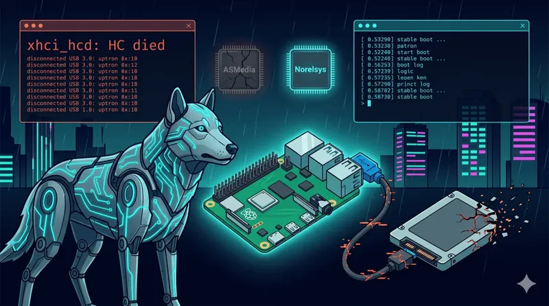 Raspberry Pi 4 SSD Boot Problem - xHCI HC died beheben