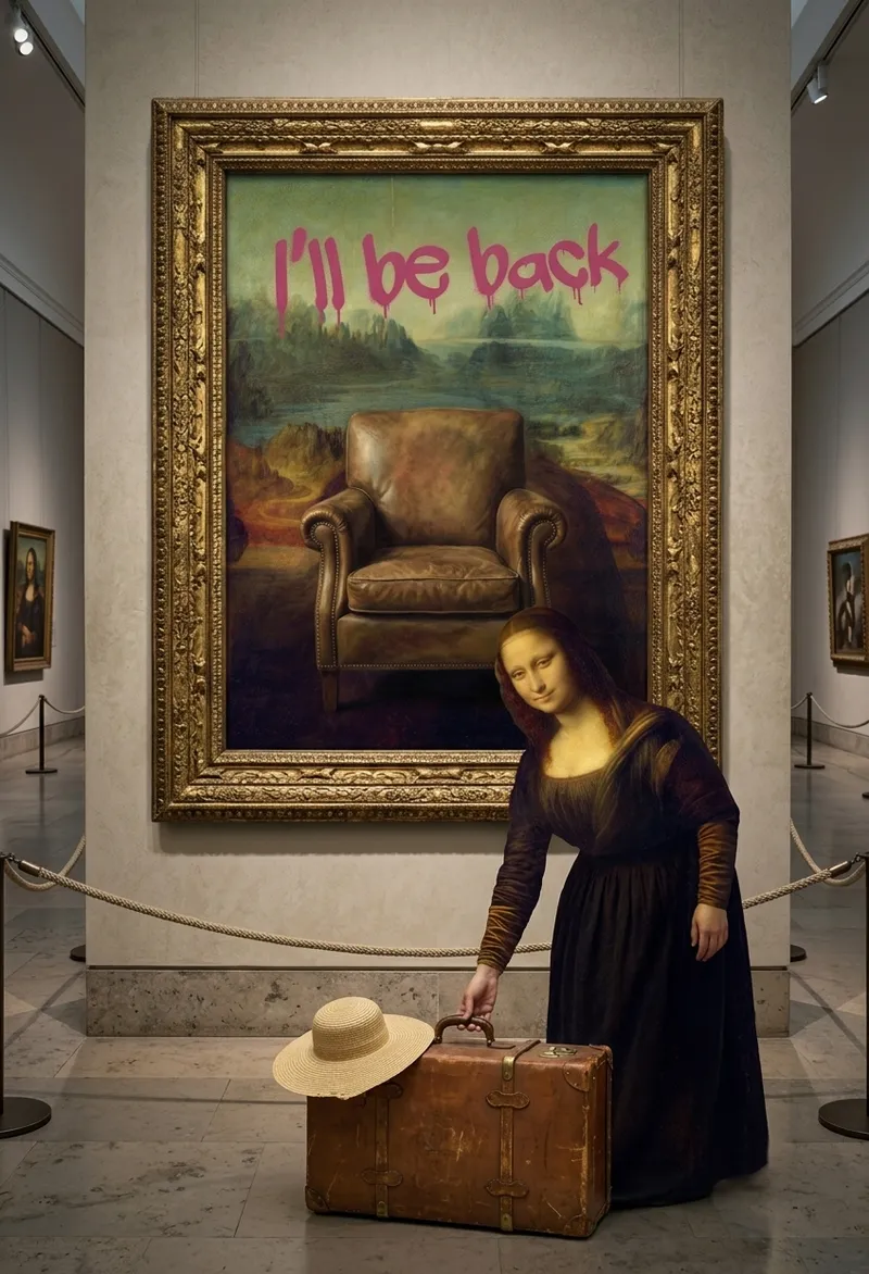 Mona Lisa verhaftet - eine humorvolle Bildbeschreibung zu "Mona Lisa" von Leonardo da Vinci