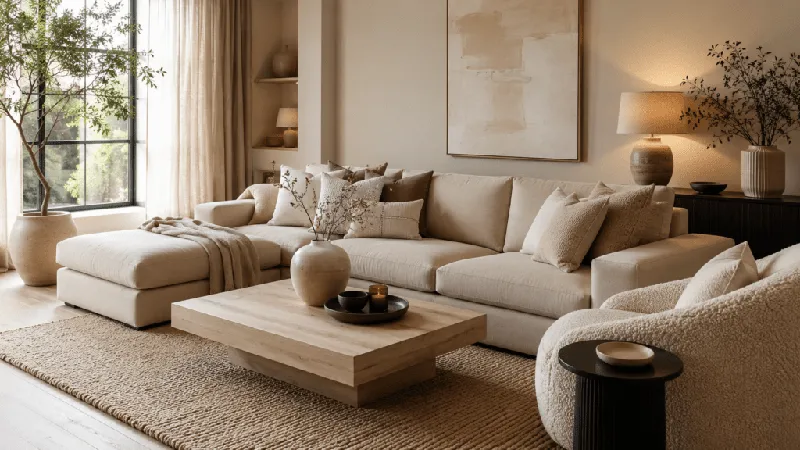 Beiges Wohnzimmer modern gestalten: 25 gemütliche Ideen für dein Zuhause