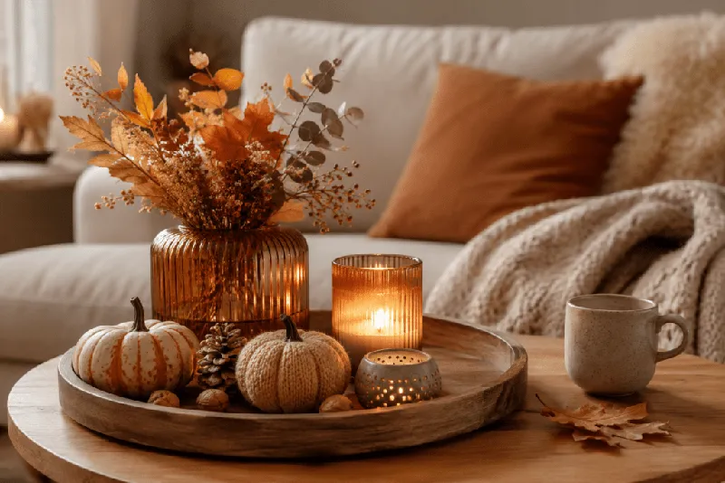 Herbstdeko Couchtisch: 24 einfache Ideen für ein gemütliches Wohnzimmer