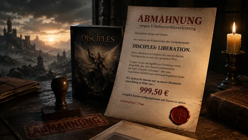 Filesharing-Abmahnung: Nimrod fordert 850 Euro für angeblich geteilte Computerspiele