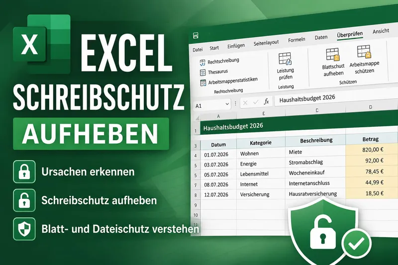 Excel Schreibschutz aufheben: Alle Ursachen und Lösungen