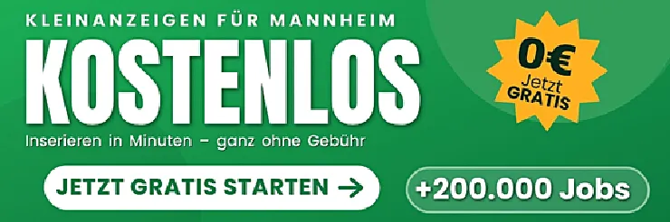 Kleinanzeigenmarkt online: Kostenlose Kleinanzeigen für Mannheim und Umgebung