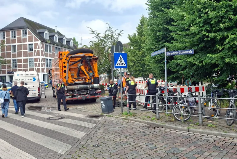 Menschliche Knochen auf Baustelle in Bergedorfer Innenstadt gefunden!