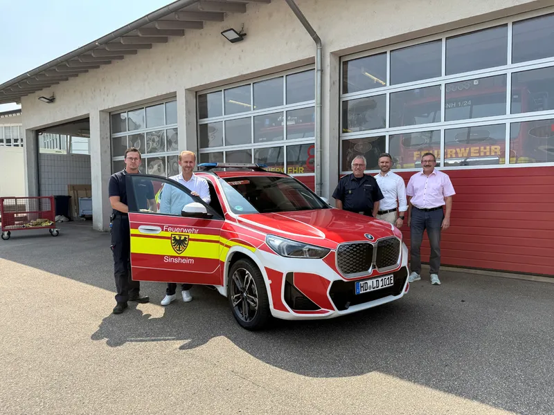Neuer vollelektrischer Kommandowagen für die Feuerwehr Sinsheim