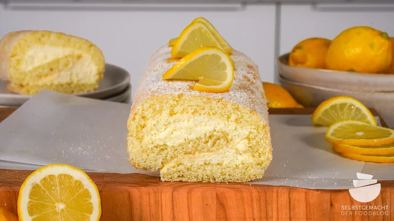 Zitronenrolle ohne Gelatine