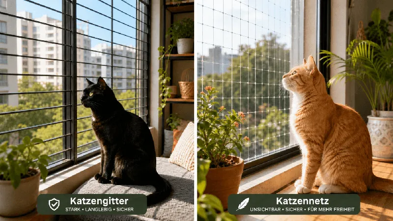 Katzengitter oder Katzennetz für den Balkon? Der ehrliche Vergleich für Wohnungskatzen