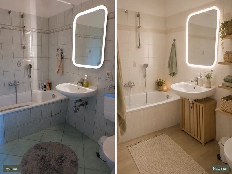 Badezimmer renovieren in der Mietwohnung: 7 geniale Ideen ohne Umbau