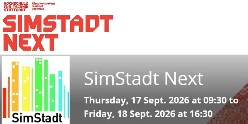 Konferenz SimStadt Next am 17.+18.9.2026 an der HFT Stuttgart
