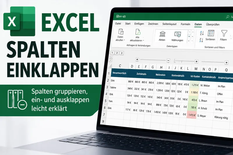 Excel Spalten einklappen: Spalten gruppieren für mehr Übersicht