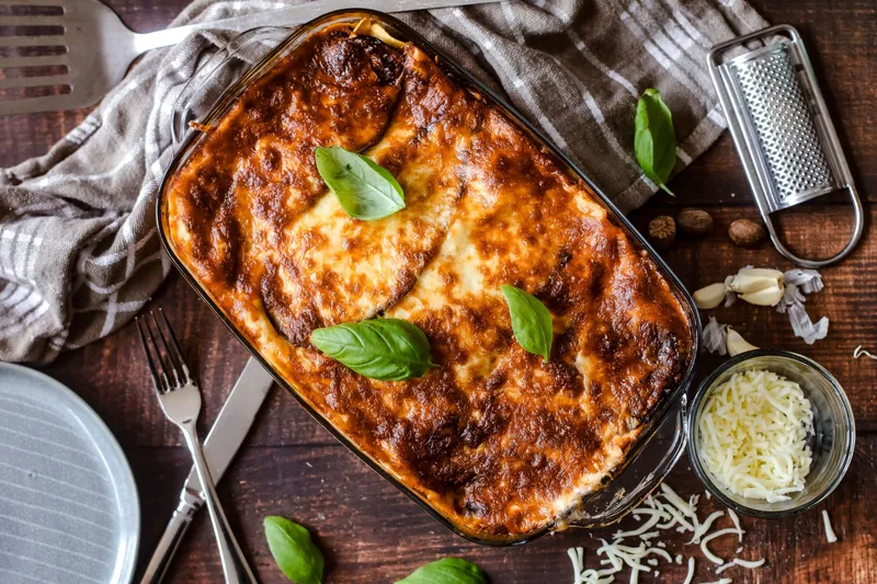 Auberginen Lasagne mit Hackfleisch