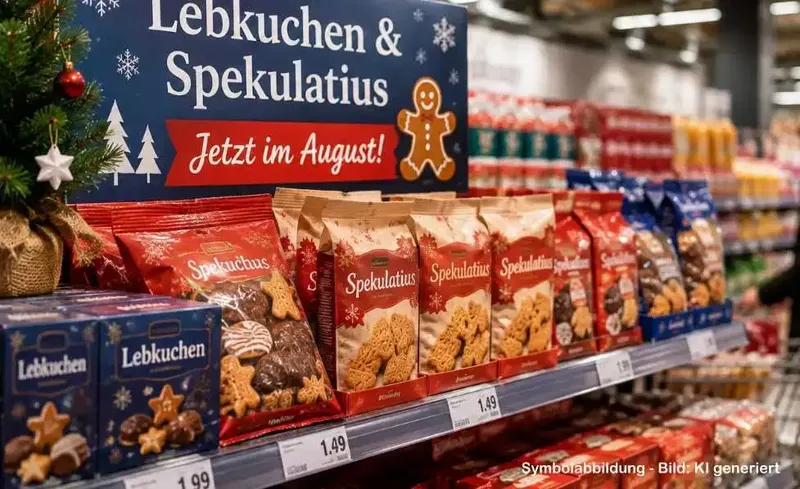 Weihnachten im August? Lebkuchen und Spekulatius schon jetzt in den Supermarktregalen