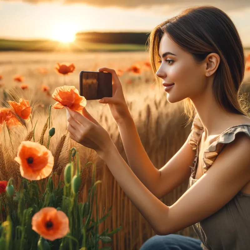 Mohn und Blumen im Getreidefeld fotografieren mit dem Smartphone. Das Handy für Naturfotos passend zur jeweiligen Jahreszeit inkl. 37 Fototipps und Bildideen