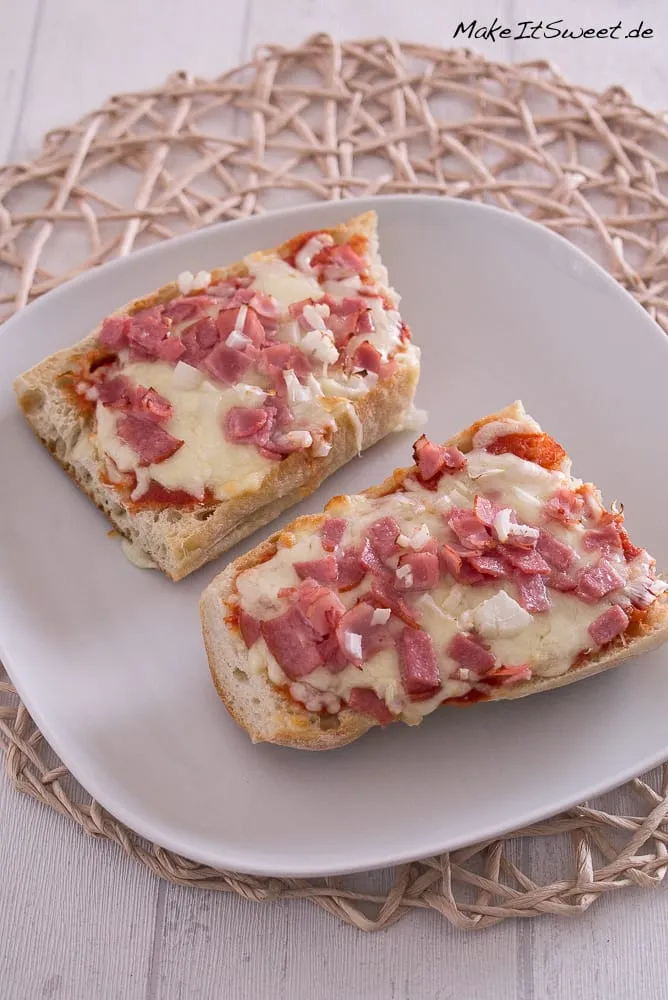 Pizza Baguette aus der Heißluftfritteuse