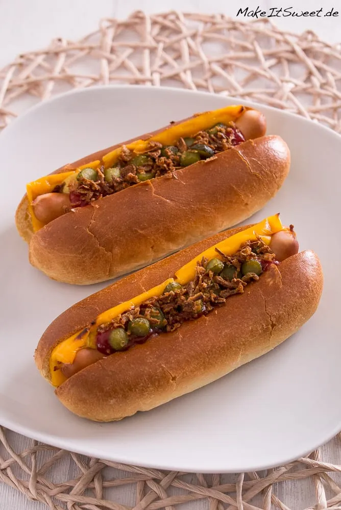 Hot Dogs aus der Heißluftfritteuse