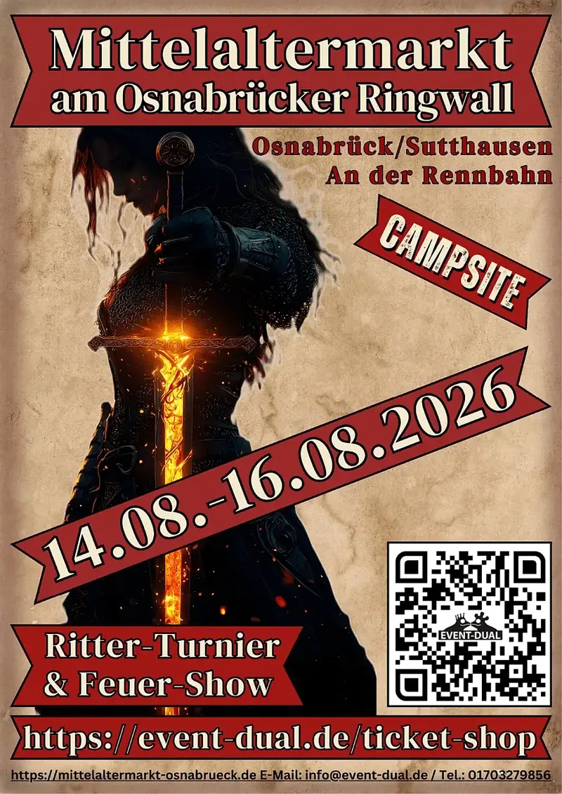 Mittelaltermarkt Osnabrück 2026: Ritter, Musik & Feuershow
