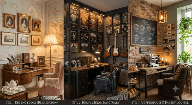 Homeoffice Mottozimmer: Bridgerton, Heavy Metal, Kaffeehaus