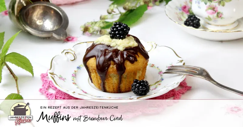 Muffins mit Brombeer Curd