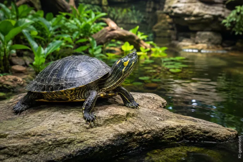 Gelbwangen Schmuckschildkröte: Steckbrief und Haltung