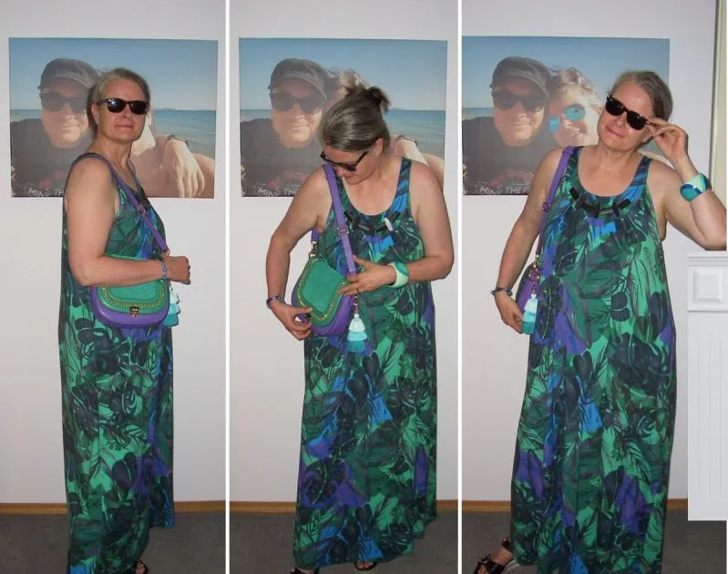 [Tall Fashion] Trend tropischer Print auf Maxikleid