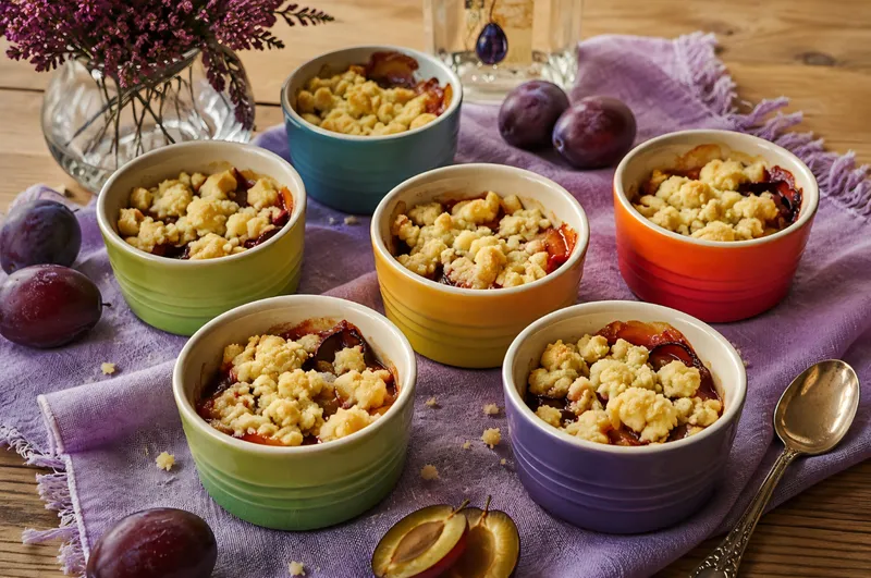 Zwetschgen Crumble mit Streuseln – einfaches Herbst-Dessert