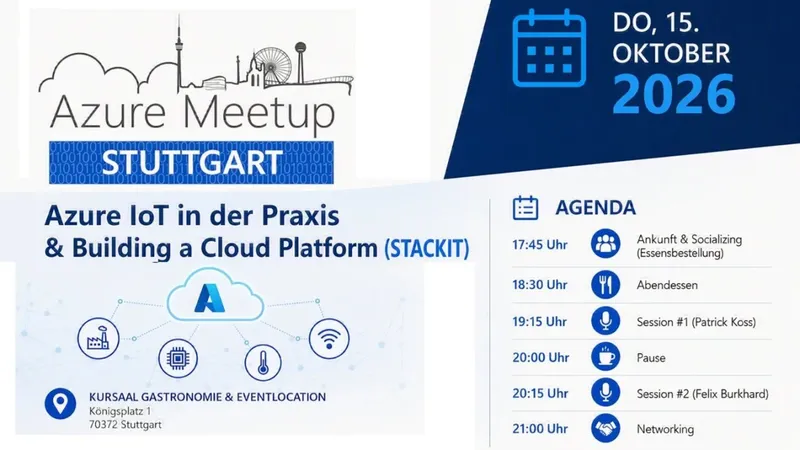 Cloud Meetup Stuttgart am 15.10.2026 – Azure IoT und STACKIT Cloud