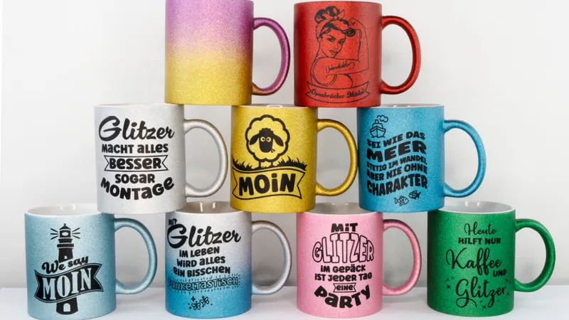 Glitzertassen: Funkelnde Begleiter für deinen Alltag!