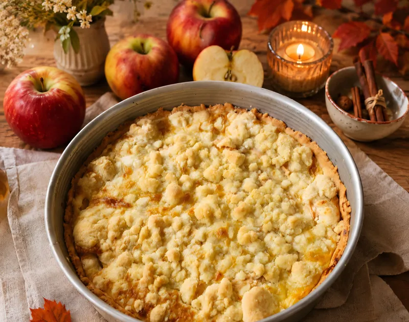 Apfelkuchen mit Streusel - saftig, knusprig & einfach