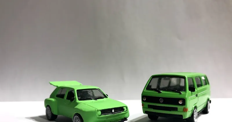 Der etwas breite Golf. Ein etwas aufwendiger Umbau in 1:87