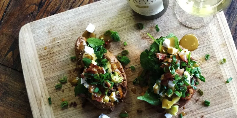 Gefüllte Süßkartoffel/Aubergine #paleo #keto