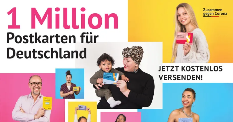 #FürMichFürUns – eine Million gratis Postkarten gegen Corona