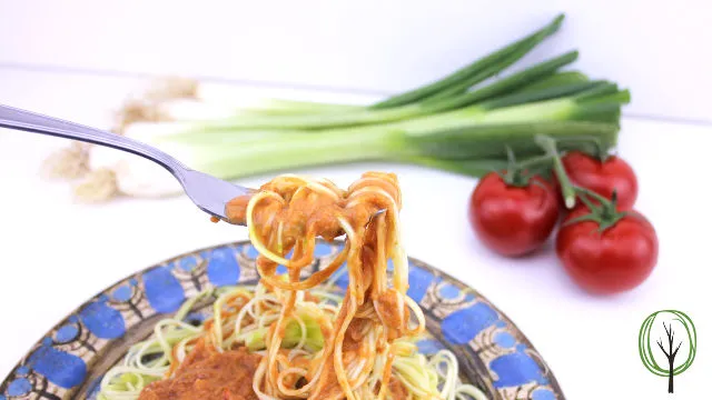 Rohkost Spagetti – Zoodles mit Tomatensauce – schnell und einfach