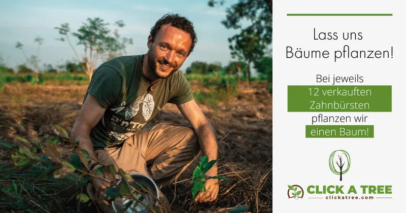 Lass uns gemeinsam Bäume pflanzen! Für jede 12. Zahnbürste pflanzen wir einen Baum!