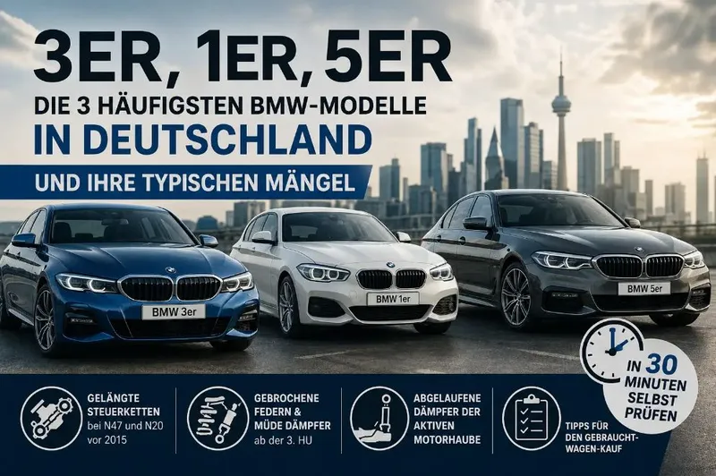 Die 3 häufigsten BMW-Modelle in Deutschland und ihre typischen Mängel