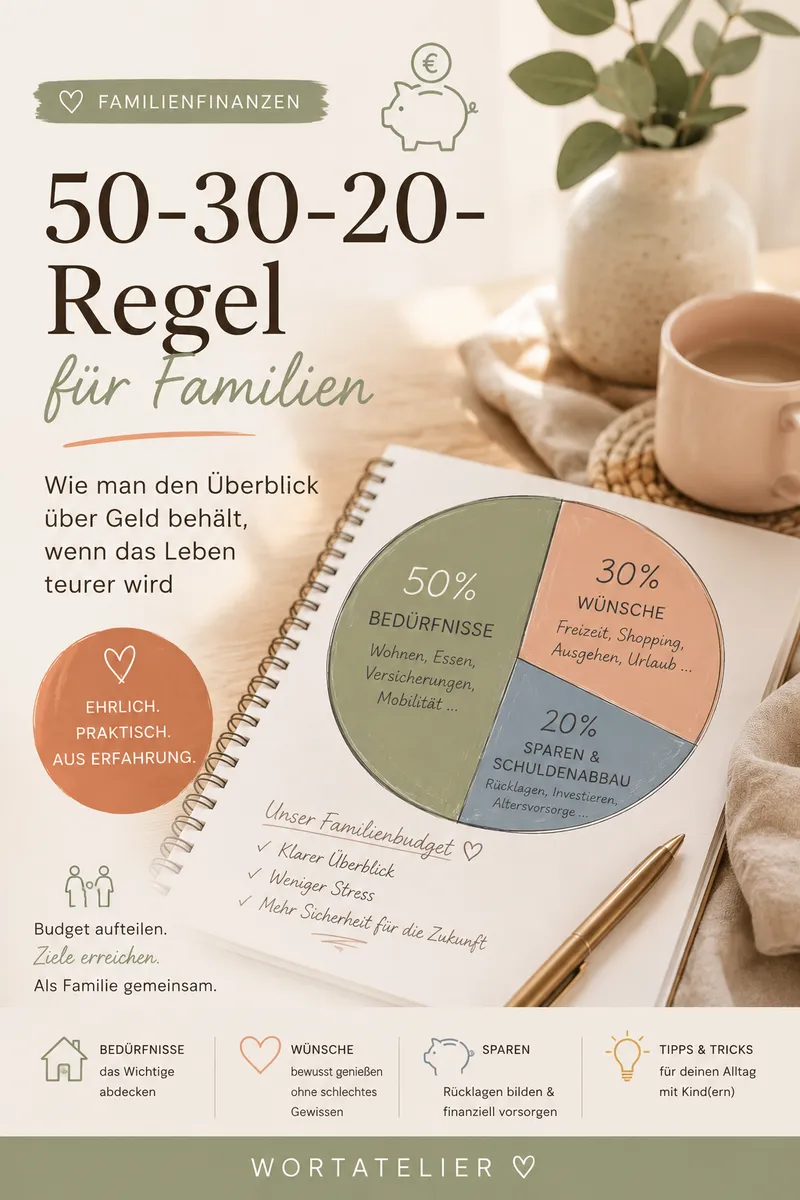 Die 50-30-20-Regel für Familien –wie man den Überblick über Geld behält