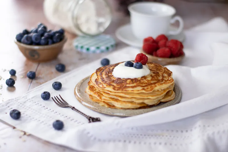Joghurt Pancakes mit praktischen Pancakes Mix