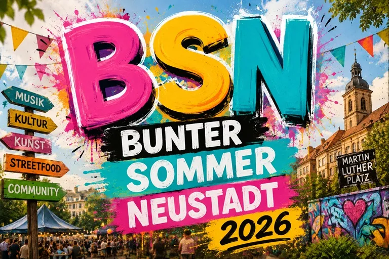 Bunter Sommer Neustadt 2026 – Drei Tage Kultur, Musik und Neustadtgefühl in Dresden
