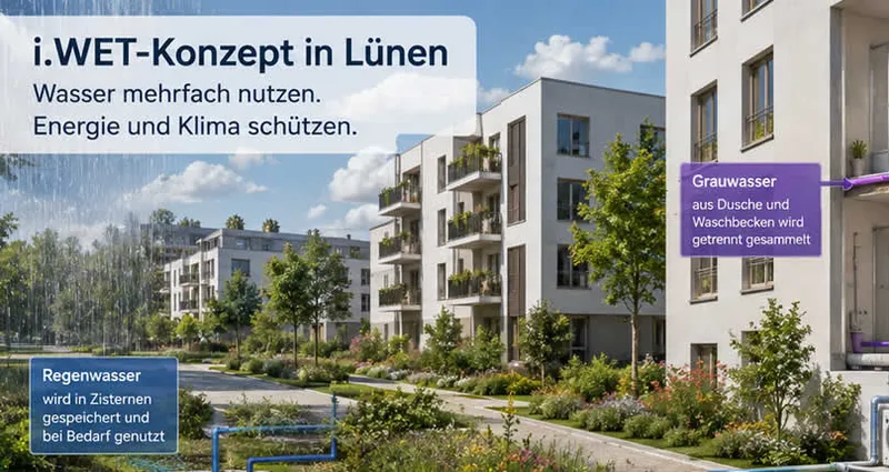 Wasser aus der Dusche zweimal nutzen: Pilotprojekt in Lünen zeigt, wie Städte Wasser und Energie sparen könnten