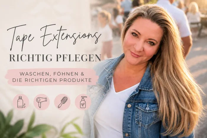 Wie pflege ich Tape Extensions: Waschen, Föhnen & die richtigen Produkte