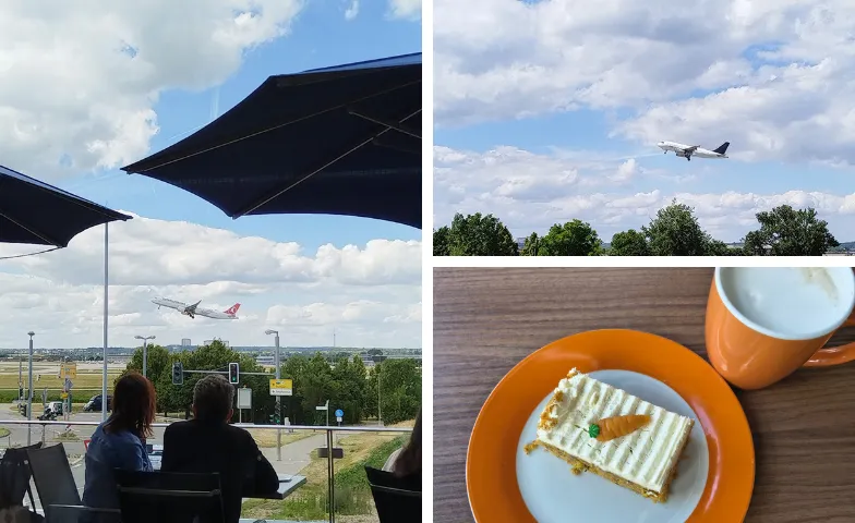 Flugzeuge spotten in Stuttgart: Bester Blick bei Kaffee und Kuchen