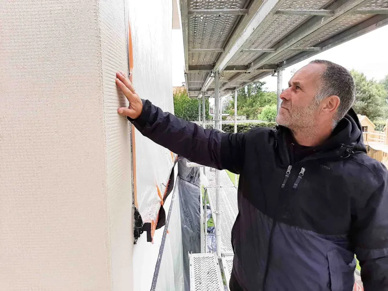 Fassadenarbeiten in der Übergangszeit