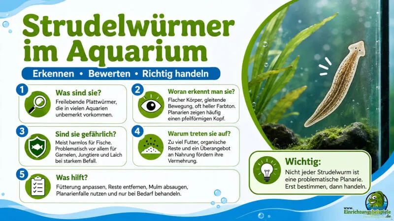 Strudelwürmer im Aquarium: Ursachen, Arten, Bedeutung und Bekämpfung von Tom